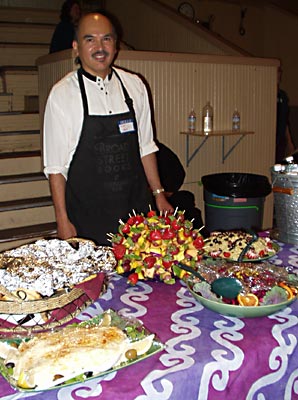 Rudy Udarbe, one of the dessert catering chefs for the Truffle Shop. The Truffle Shop creates delicious gourmet dessert catering for public events.