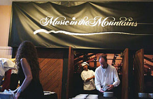 Custom gourmet Chocolate Dessert creation catering by the Truffle Shop in Nevada City, CA for a Music in the Mountains event